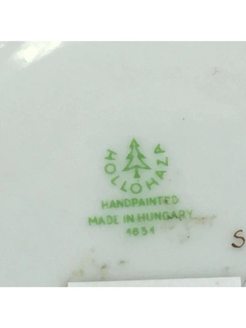 Vintage Hollohaza Handpainted Floral Porcelain Vase  5 1/2